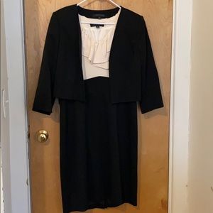 Black and cream dress suit